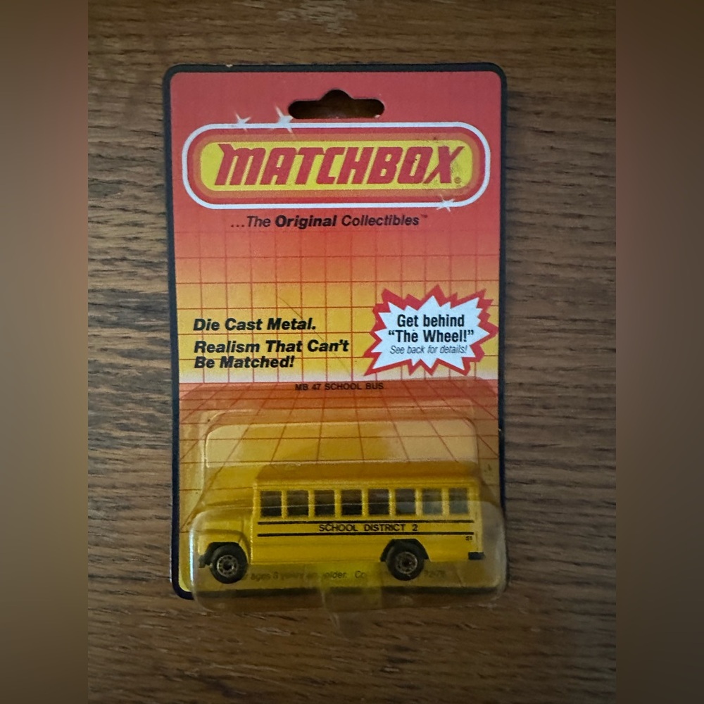Matchbox die cast metal School Bus vintage new in box